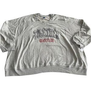 Old Navy Together United Gray Embroidered French-Terry Sweatshirt 4X
